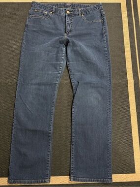 Chaps Women’s Straight-Leg Dark Blue Jeans